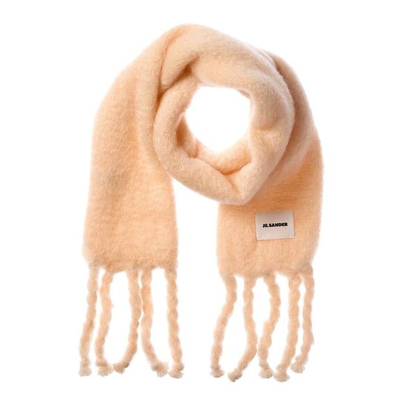 【関税&送料込】Jil Sander Pastel Pink Mohair Blend Scarf Jil Sander Pale pink mohair blend scarf | TheDoubleF